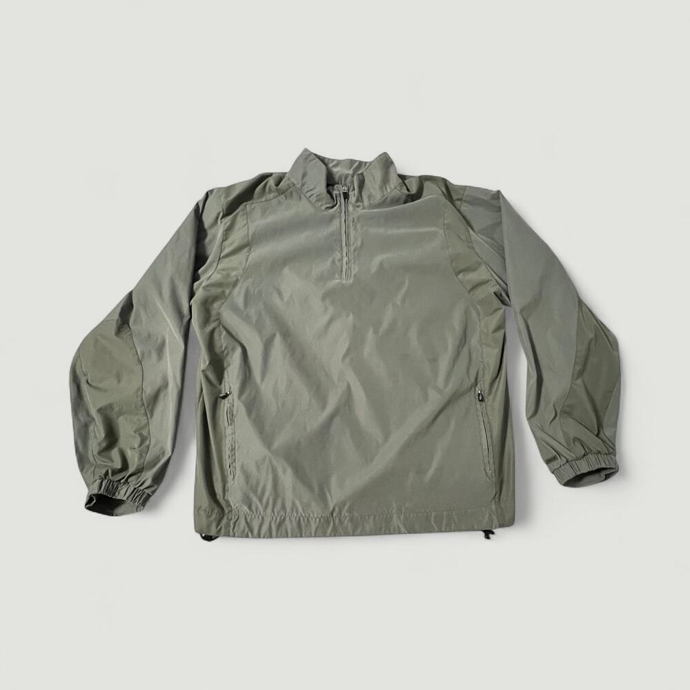 IZOD XFG Golf Pullover Jacket Mens‎ 2XL Olive Green Quarter Zip Windbreaker